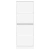 vidaXL Shoe Cabinet White 60x21x163.5 cm Engineered Wood