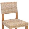 vidaXL Dining Chair 2 pcs Natural 46 x 55 x 84 cm Kubu Rattan