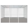 vidaXL Bird Cage Grey 302.5x324.5x211.5 cm Galvanised Steel
