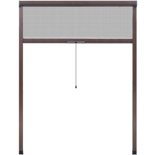 Brown Roll Down Insect Screen for Windows 140 x 170 cm