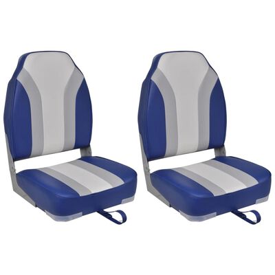 vidaXL Foldable Boat Chairs 2 pcs High Backrest