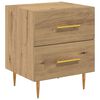vidaXL Bedside Cabinet with Drawer 2 pcs Artisan Oak 40 x 35 x 47.5 cm