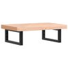 vidaXL Basin Shelf Wall Mounted Steel and Solid Wood Beech