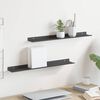 vidaXL Floating Shelf Wall-mounted 2 pcs Black 60 x 8.5 x 2.5 cm Steel