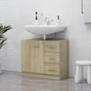 vidaXL Sink Cabinet Sonoma Oak 63x30x54 cm Engineered Wood