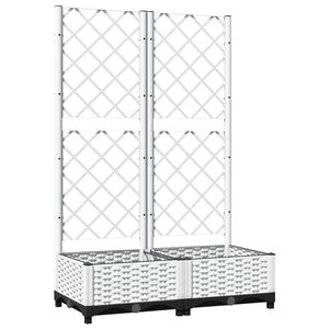 vidaXL Garden Planter White 80 x 40 x 121.5 cm