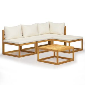 vidaXL 5 Piece Garden Lounge Set with Cushions Solid Wood Acacia (UK/IE/FI/NO only)