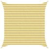 vidaXL Sunshade Sail Yellow and White 3.6 x 3.6 m HDPE