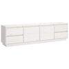 vidaXL TV Cabinet White 176x37x47.5 cm Solid Wood Pine