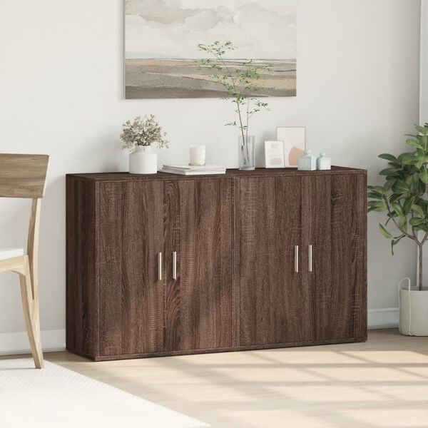 vidaXL Sideboards 2 pcs Brown Oak 60x31x70 cm Engineered Wood