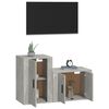 vidaXL 2 Piece TV Cabinet Set Concrete Grey Engineered Wood