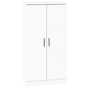 vidaXL Shoe Cabinet High Gloss White 55x35x108 cm Engineered Wood