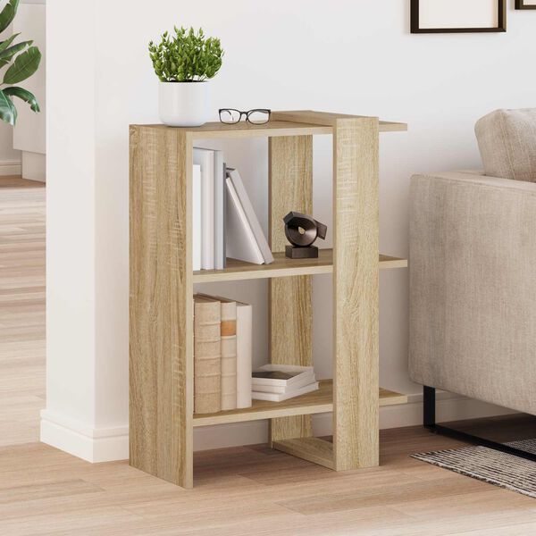 vidaXL Bookshelf Sonoma Oak 52 x 25 x 71.5 cm Engineered Wood