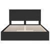 vidaXL Storage Bed with Headboard Black 150 x 200 cm Engineered Wood