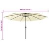vidaXL Garden Parasol with LED Lights 400 cm Sand