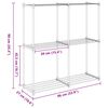 vidaXL Tubular Shelf with Storage White 86 x 27 x 90 cm Aluminium