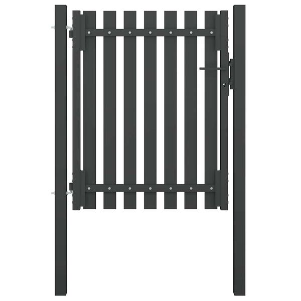 vidaXL Garden Fence Gate Steel 100x100 cm Anthracite