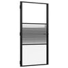 vidaXL Glass Door 102.5 x 3.5 x 201.5 cm Aluminium Black