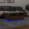 vidaXL Coffee Table with LED Lights Artisan Oak 90x49x40 cm