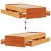 vidaXL Bed Frame without Mattress with Drawers Wax Brown 90x200 cm Solid Wood Pine