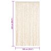 vidaXL Fly Curtain Beige and White 100x220 cm Chenille