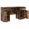 vidaXL Desk with Drawer Smoked oak 140 x 49 x 76 cm Engineered wood