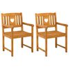 vidaXL Garden Chairs 2 pcs Natural Solid Acacia Wood
