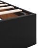 vidaXL Ottoman Bed Frame without Mattress Black Single Faux Leather