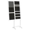 vidaXL Mirror Jewellery Cabinet Free Standing White 42x38x152 cm