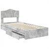 vidaXL Storage Bed Concrete Grey 90 x 200 cm Engineered Wood