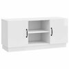 vidaXL TV Cabinet High Gloss White 102 x 34.5 x 47 cm Engineered Wood