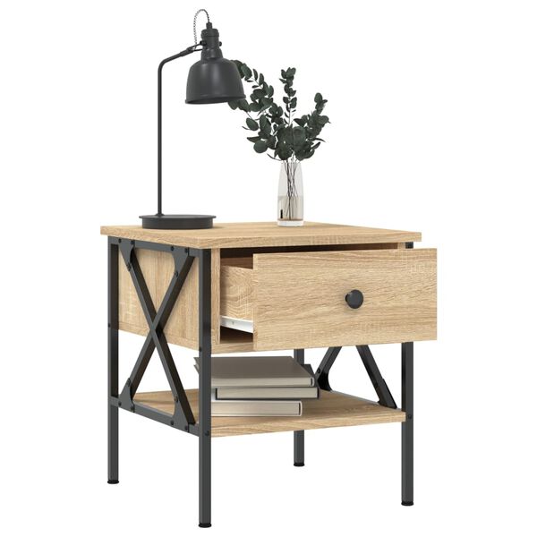 vidaXL Bedside Table Sonoma Oak 40x42x45 cm Engineered Wood