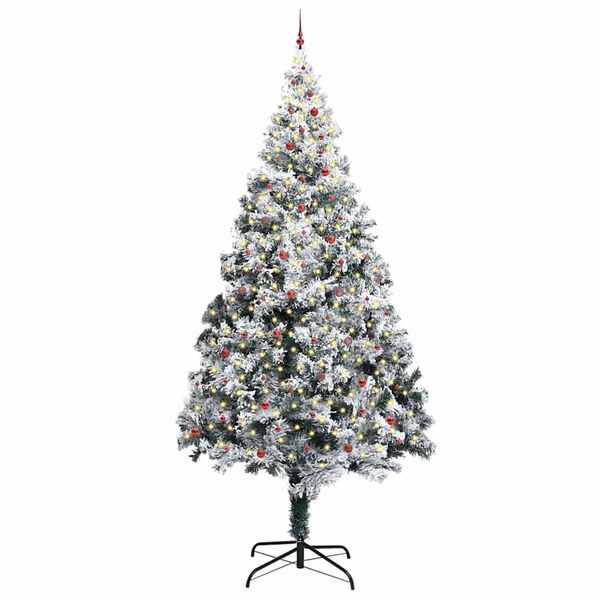 vidaXL Artificial Pre-lit Christmas Tree with Ball Set Green 400 cm
