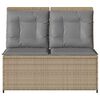 vidaXL Garden Bench Beige Poly Rattan