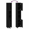 vidaXL Bathroom Cabinet Black Oak 30 x 30 x 183.5 cm Engineered Wood