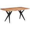 vidaXL Dining Table 160x80x76 cm Solid Acacia Wood
