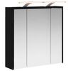 vidaXL Bathroom Mirror Cabinet Black Oak 63.5 x 16 x 62.5 cm