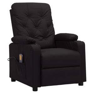 vidaXL Massage Chair Black Faux Leather