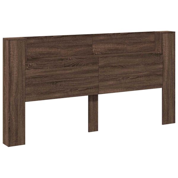 vidaXL Headboard Brown Oak 200 x 16.5 x 103.5 cm Engineered Wood