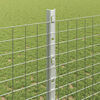 vidaXL Fence with Post Silver 1.2 x 50 m Steel