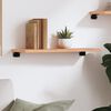 vidaXL Wall Shelf Light Brown 60x20x2 cm Treated Solid Wood Oak