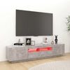 vidaXL TV Cabinet with LED Lights Concrete Grey 180x35x40 cm