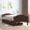 vidaXL Bed Frame without Mattress Dark Brown 100x200 cm Solid Wood