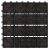 vidaXL Decking Tile 11 pcs Dark Brown 30 x 30 cm WPC