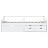 vidaXL 3-Seater Day Bed without Mattress White Solid Pinewood 90x200cm