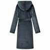 vidaXL Bathrobe Hoodie Navy Blue M Flannel