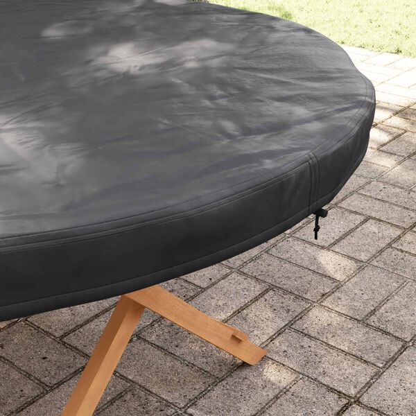 vidaXL Outdoor Table Cover Black 142 x 142 x 10 cm 210D Oxford Fbric