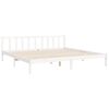 vidaXL Bed Frame without Mattress White 200x200 cm Solid Wood Pine