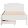 vidaXL Bed Frame without Mattress White 75x190 cm Small Single Solid Wood Pine