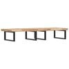 vidaXL Basin Shelf Wall Mounted Steel and Solid Wood Acacia